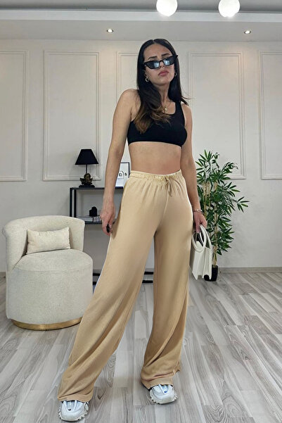 BayBayan Visok struk i elastični struk za žene Palazzo pantalone - Udobno šir...