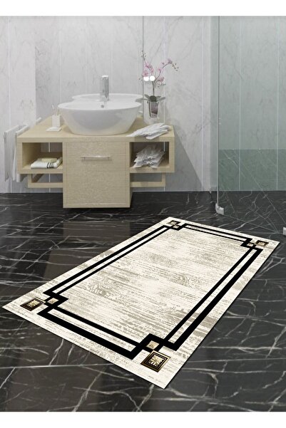 Ardizayn Talya - Beige 70x120cm Non-Slip, Non-Spill, Washable Cotton Woven Ba...