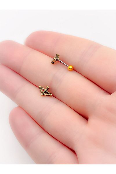 Trinos Surgical Steel Piercing - Spring Figured Cartilage Helix Tragus (1 piece)