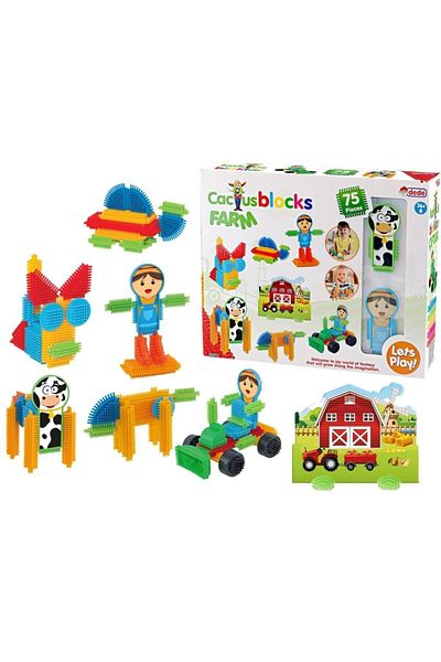 DEDE Cactus Blocks 75 Pieces Farmhouse Educational Learning Intelligence Developer Toy