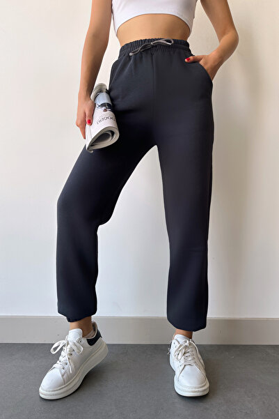 BayBayan Pantaloni de sport casual elastici cu talie înaltă pentru femei