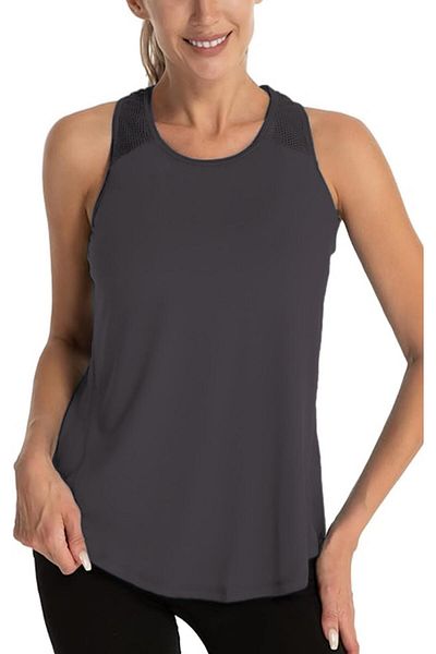 GHASSY CO. Ghassy Co. Women's Cross - Back Mesh Detailed Training Yoga Sports Undershirt 1783
