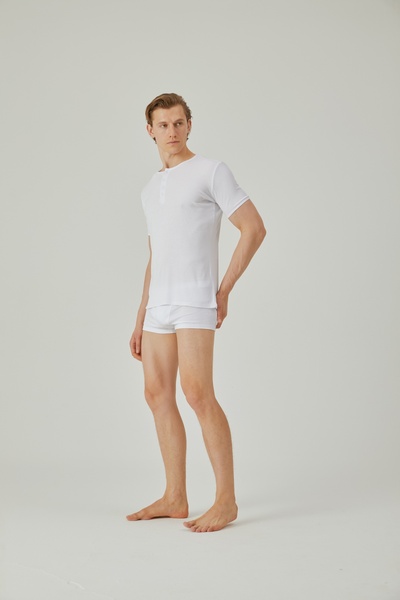 Pamuk & Pamuk Cămașă de corp albă pentru bărbați