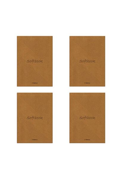 Folix Caiet Kraft 50 coli - 15,5 x 23 cm cu punct, set de 4