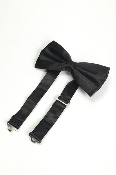 BAYEFENDİ Black Color Bow Tie Cufflink and Lapel Pin Gift Set with Wooden Box