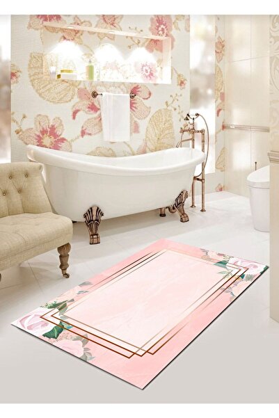 Ardizayn سجادة حمام بقاعدة من القطن العضوي غير قابلة للانزلاق مقاس 80 × 120 سم