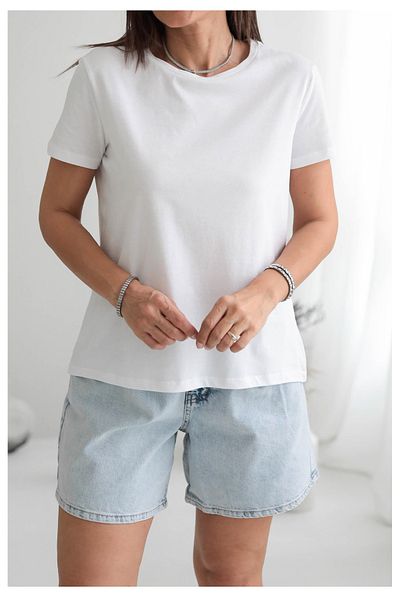 Dilvin Premium Crew Neck T-Shirt 3471-Ecru