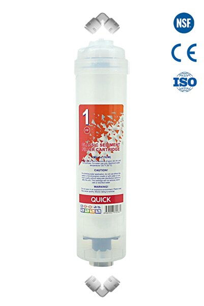 WaterMelon Kapalı Kasa Su Arıtma Cihazı Uyumlu Inline 1 Numara Şeffaf Sedimen...