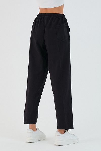 LECH STORE Γυναικείο Unisex Home Wear Ελαστικό λινό μέσης 100% βαμβάκι Άνετο παντελόνι από ακατέργαστο ύφασμα