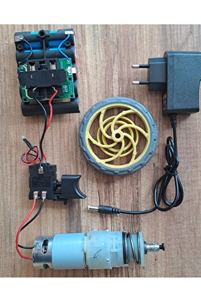Depolife Motor Tork Dişli Hız Kontrol Tetiği Batarya Şarj Cihazı Tekerlek Proje Okul Ödev Scooter Araç Imalat