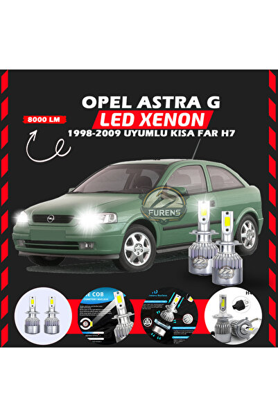 Furens Opel Astra G 1998-2009 Kısa Far Uyumlu Şimşek Etkili Led Xenon Perform...