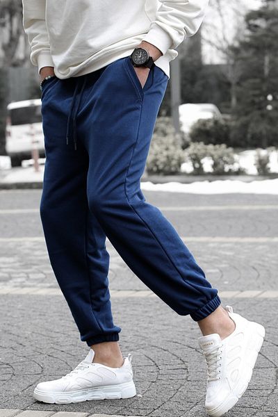 BayBayan Ανδρικό εύκαμπτο παντελόνι Jogger με τρία κλωστές