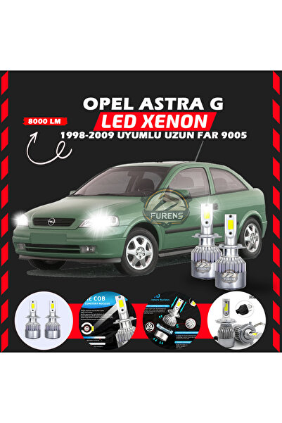 Furens Opel Astra G 1998-2009 Uzun Far Uyumlu Şimşek Etkili Led Xenon Perform...