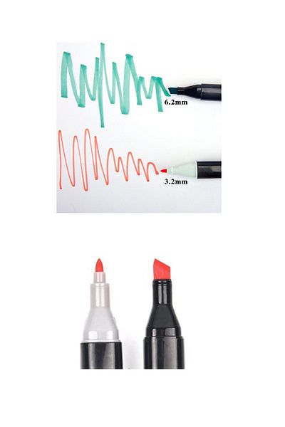 HANNAH 80 Piece Marker Set with Black Bag - Felt Tip Pen