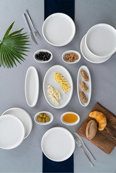 Evimin Eşyası Acar Freya 6 Kişilik 13 Parça Porselen Kahvaltı Seti