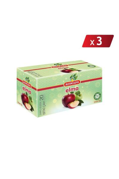 Altıncezve عبوة من 3 قطع - 20 كيس شاي منعش بنباتات التفاح