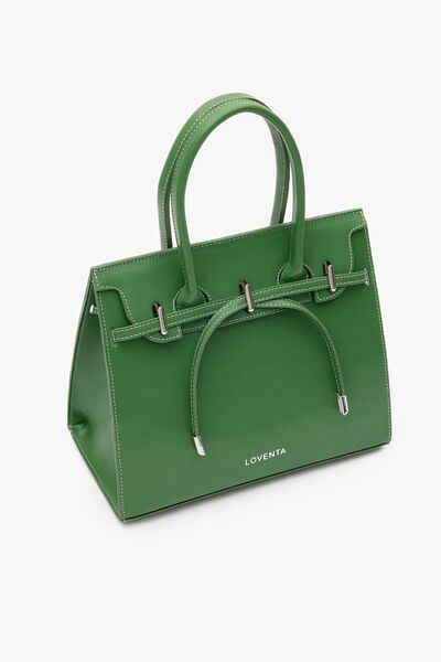 LOVENTA Midsize Hand Bag Green Ciara