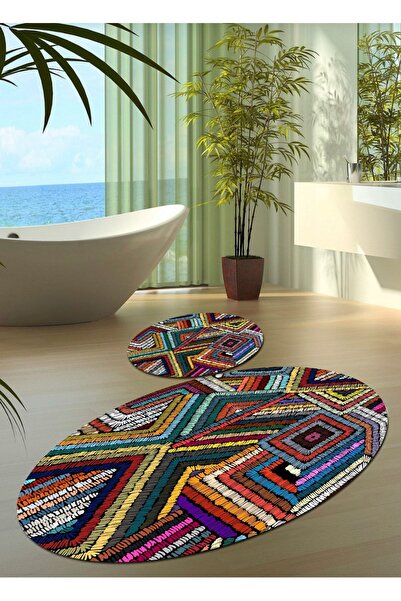 Ardizayn طقم مرحاض مكون من قطعتين من القطن العضوي المنسوج من الكليم