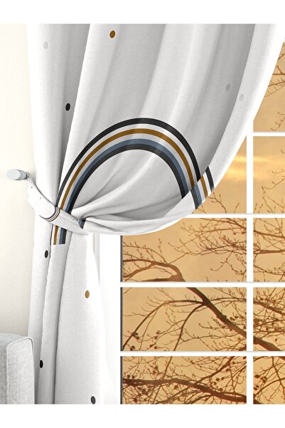 Ardizayn Rainbow, Velvet Fabric, Digital Printed, Double Wing Children's Background Curtain