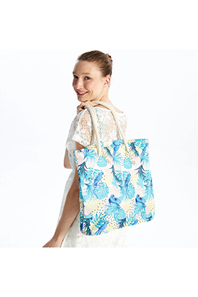 LC Waikiki LCW ACCESSORIES - Floral Patterned Women's Beach Bag