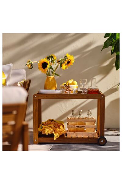 IKEA servis arabası, kahverengi, 83x40x57 cm