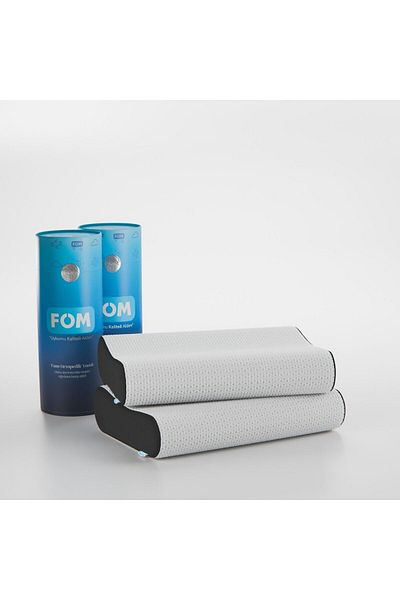 FOM Campaană de perne de dormit Flex din 2 piese Ortopedic Visco Comfort - 60x40x14/11 negru
