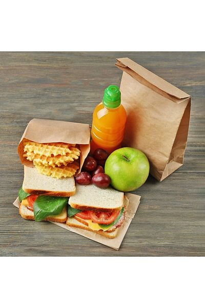 Dekals 100 Pieces Square Bottom (Upright Standing) Thick Kraft Gift Paper Bag Paper Size 12x24
