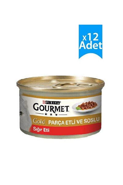Gourmet Gold Sığır Etli Parça Etli Kedi Konservesi 85 gr X 12 ADET