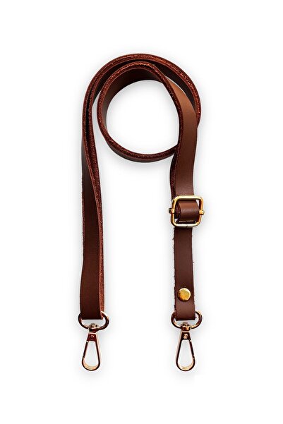 alfa tasarım atölyesi Hakiki Deri Çanta Sapı (120 Cm - 1.5 Cm) - Fındık