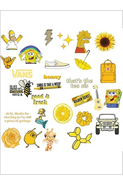 Limitless Design Cartoon Temalı Laptop, Tablet, Telefon , Duvar Sticker Seti