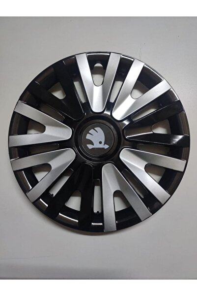 YILAPJANT 13 Inç Jant Kapağı Gri Renkli Ford 4 Adet Amblem