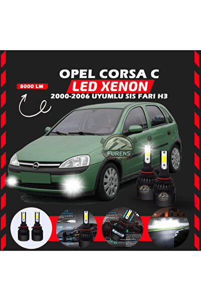 Furens Opel Corsa C 2000-2006 Sis Farı Uyumlu Şimşek Etkili Led Xenon Light S...