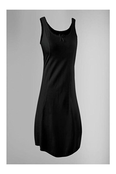 skycott Μαύρο Maxi Nightdress - 100% Cotton Lace