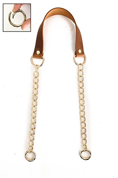 Alfa Tasarım Piele naturală și lanț, mâner pentru geantă cu inel elastic (75 ...