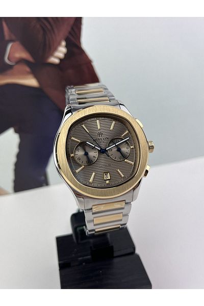 Hislon STEEL MEN'S WRISTWATCH DAMAT MODEL 5 ATM WATERPROOF