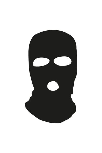 MegaSticker Masked Man Auto Sticker Car Glass Sticker Black 12x8 Cm