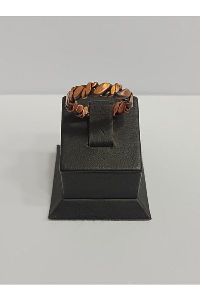 EldenEveBakır Single Cross Braided Copper Ring Brgy0005