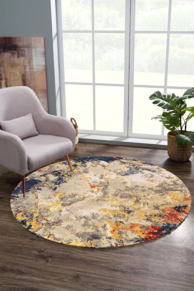 YTR HOME Dijital Baskı Yıkanabilir Kaymaz Taban Dekoratif Salon Mutfak Halısı...