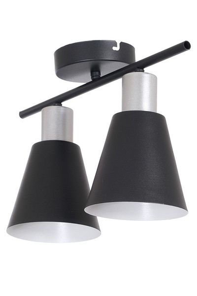 Fer Avize Cool Modern Design Bedroom - Living Room - Kitchen - Cafe Black Color 2 Piece Chandelier