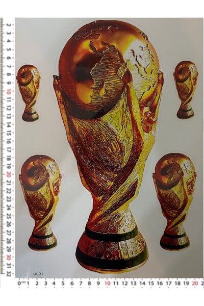 Phoenix DÜNYA KUPASI 5 ADET STİCKER ÇIKARTMA MOTORSİKLET KASK LEPTOP DOLAP ST...