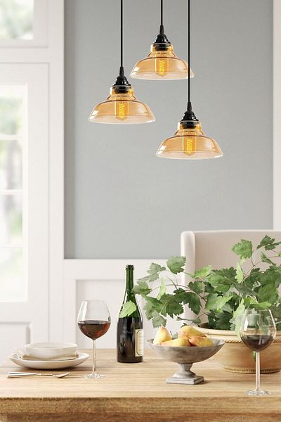 Fer Avize Dilberay Luxury Modern Pendant Lamp Balcam Dining Table Top - Living Room 3-Piece Chandelier