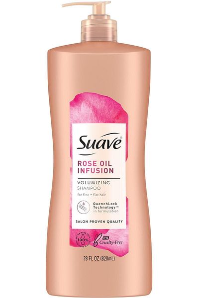 Suave 828ml Rose Oil Volume Shampoo