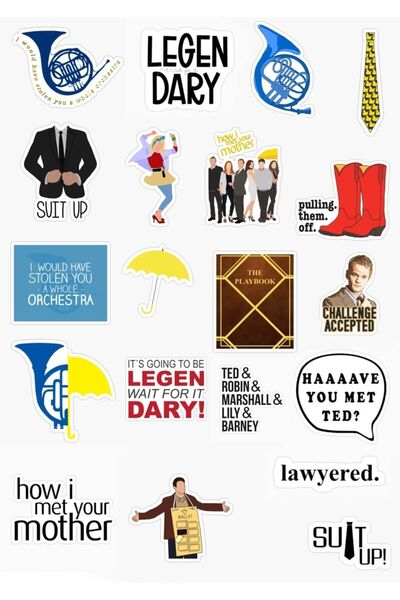 Genel Markalar Himym 20'li Özel Tasarım Sticker Seti