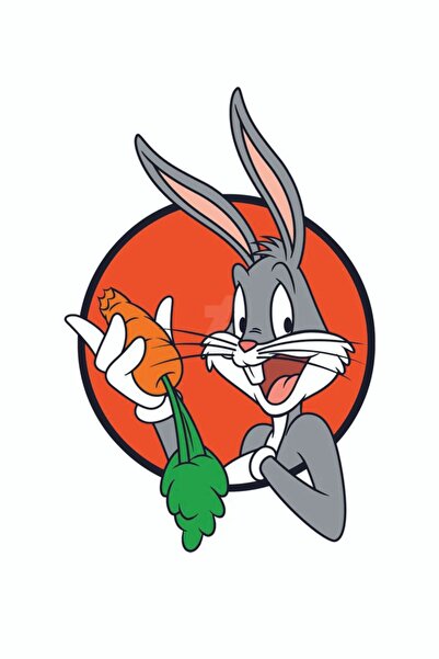 Limitless Design Bugs Bunny Havuç Motorsiklet, Laptop, Kask, Araba Sticker 15...