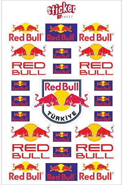 Sticker Market Redbull Sponsor Çıkartma Seti