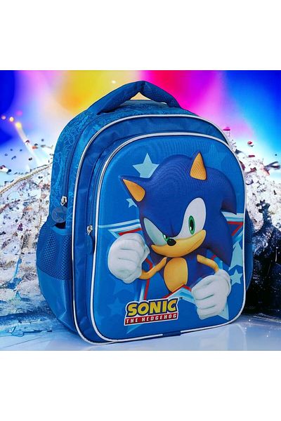 WİGGLE Geantă de școală și prânz cu relief Sonic