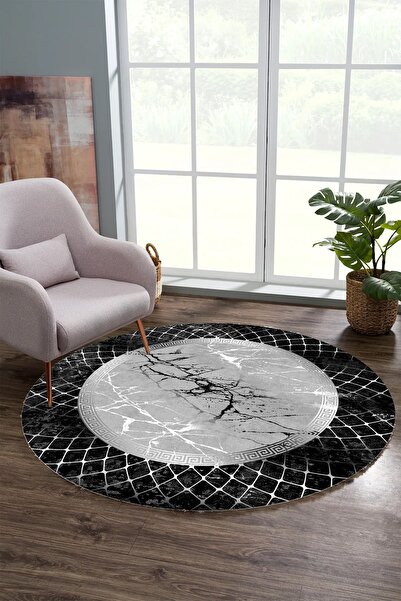 YTR HOME Dijital Baskı Yıkanabilir Kaymaz Taban Dekoratif Salon Mutfak Halısı...