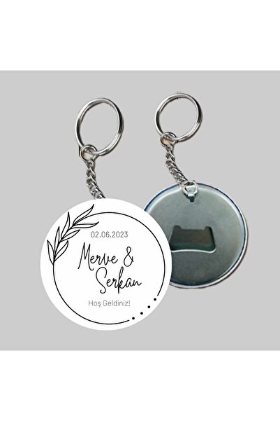 Özcan Tasarım Kişiye Özel Açacaklı Düğün Anahtarlık - Nişan Anahtarlık- Söz A...