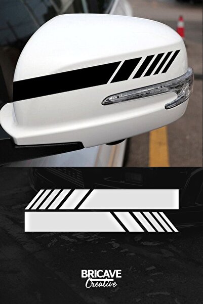 Bricave Yan Ayna Şerit Araba-Motosiklet Cam Etiket Sticker 18x5cm