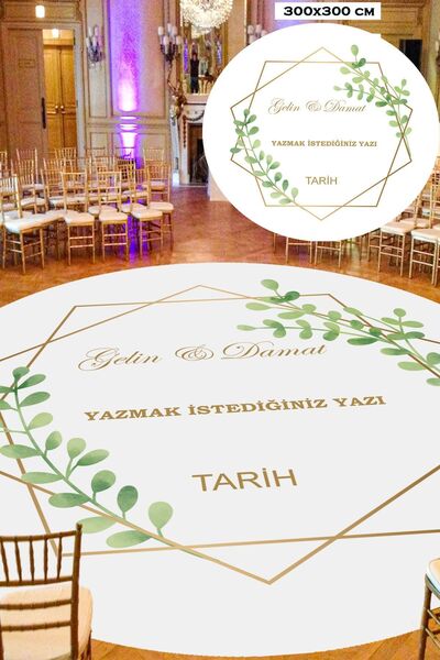 Baskı Madeni Söz Nişan Düğün Kına Gecesi Pist Yer Kaplama Afişi Dans Pisti Vi...